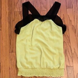 Arden B chartreuse and black top